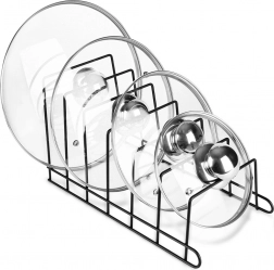 Metalni organizator za poklopce i tanjure, crni