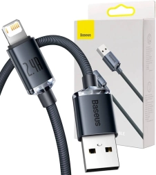 Baseus USB na Lightning kabel 2,4 A 2 m črn