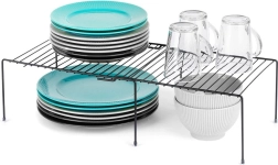 Mensola da cucina in metallo allungabile 34,5–48 cm, nera