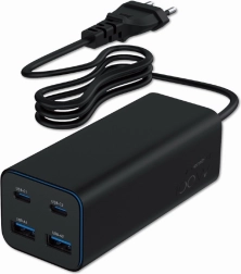 Universal Charger 100W GaN 2xUSB-A 2xUSB-C Fast Charging Black