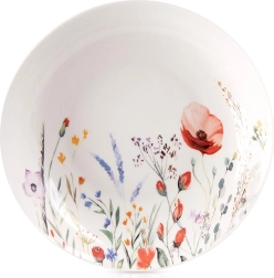 Deep porcelain plate Poppies 20.5 cm, 600 ml