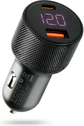 Caricatore auto EVERACTIVE 75 W con USB-C PD e USB-A QC 3.0