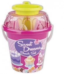 Androni set da sabbia con imbuto decoratore medio – Rosa