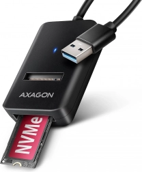 AXAGON ADM2-AM adattatore M.2 NVMe/SATA a USB 3.2 Gen 2 (10 Gb/s) con cavo USB‑A da 10 cm