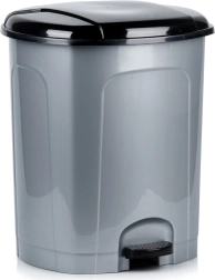 Plastični koš za odpadke s pedalom 50 l, siv