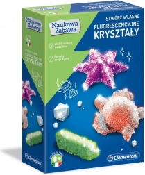Set scientifico cristalli fluorescenti
