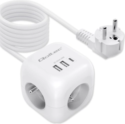 6-in-1 Power Extension Cube with Backlit Switch