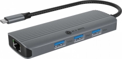 Stationær dockingstation 6-i-1 med HDMI, USB, PD og LAN