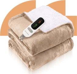 CozyHeat Electric Heated Blanket 160 W beige