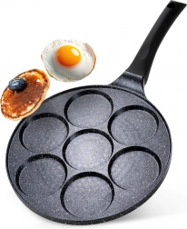 Granite Egg Pan with 7 Holes Black Line 26 cm