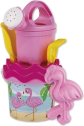 Sand set with flamingo and watering can – small