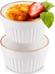 Porcelanaste pekač posodice 9 cm, 170 ml, bela, 2 kosa