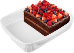 Plat à gratin en porcelaine blanc 36,5 × 30 × 6 cm, 4 l