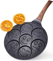 Granitová panvica na vajíčka so 7 otvormi BLACK & WOOD 26 cm