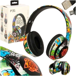 Trådløse over‑ear hovedtelefoner med Bluetooth og RGB‑belysning