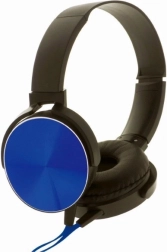 Casque stéréo avec microphone Montana noir‑bleu