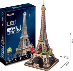 CUBICFUN Light-Up 3D Puzzle Eiffel Tower with LED Lighting, 84 Pieces