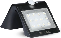 Applique murale LED solaire 1,5 W, noire – V-TAC