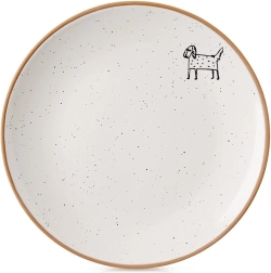 Ceramic dessert plate beige 20 cm