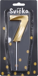 Candela da party numero 7 oro