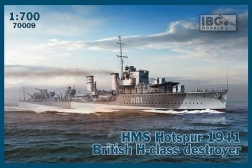 Plastic model ship HMS Hotspur (1941) – H-class destroyer