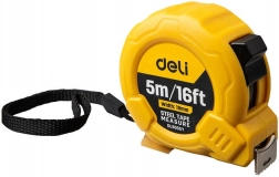 Tape Measure Deli 5m/19mm Yellow