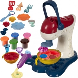 Large Play-Dough Press Machine with Mixer KRUZZEL + 5 Cups of Modeling Clay and Accessories