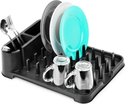 Črn odcejalnik za posodo 41 × 32,5 × 11 cm Vilde