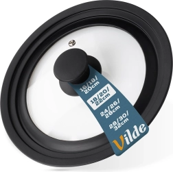 Coperchio universale in vetro e silicone 18/20/22 cm Vilde