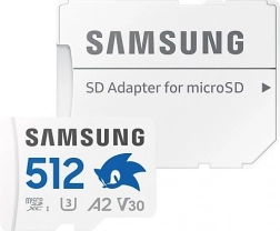 Samsung PRO Plus microSDXC 512 GB med adapter U3 A2 V30