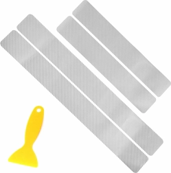 Protective Stickers for Door Sills 4pcs Silver Carbon