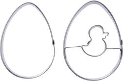 Set rezača za kekse u obliku jajeta od nehrđajućeg čelika 5,5 cm, 2 kom