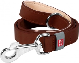 Usnjen povodec za pse WAUDOG 14 mm, 122 cm, rjav