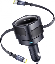 Baseus autós töltő kettős USB-C 60 W fekete