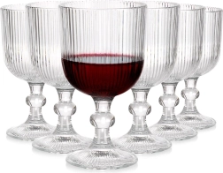 Set of Glass Wine Goblets 340 ml, 6 pcs