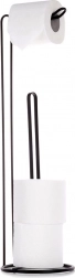 Kovinsko stojalo za toaletni papir, črno, 54 cm