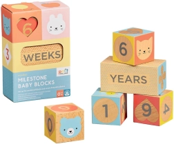 Petit Collage milestone blocks made from FSC wood