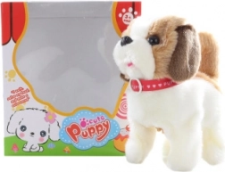 Walking and barking plush puppy on batteries