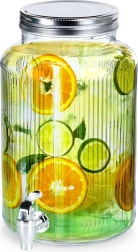 Stekleni dozirnik za pijače s pipo 6,2 l VILDE