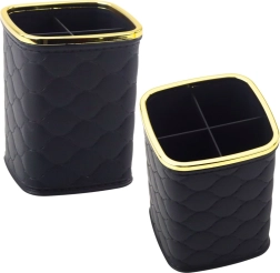 Organizer na štětce se čtyřmi přihrádkami černý