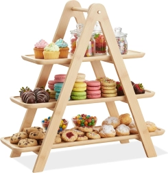 Bamboo three-tier stand 43 × 13.5 × 39 cm