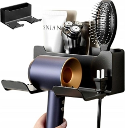 Fali hajszárító tartó fekete