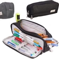 School triple-compartment case 3-in-1 – Black