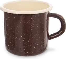 Braune emaillierte Tasse 400 ml