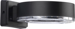 Solare LED-Wandleuchte, 24 LEDs, schwarz, IP44
