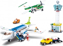 Sluban aeroporto con due aerei set di costruzione