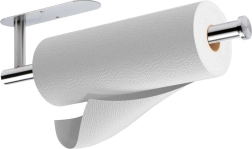 Rustfrit holder til køkkenrulle, sølvfarvet