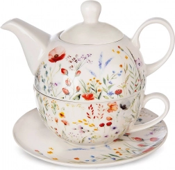 Porcelain tea-for-one set Maki, 3 pieces
