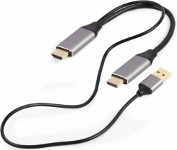 Adapter HDMI til DisplayPort 4K 60Hz med USB-A-strømforsyning