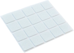 Filcane samoljepljive podloške za namještaj 20 kom, bijele 25 × 25 mm
